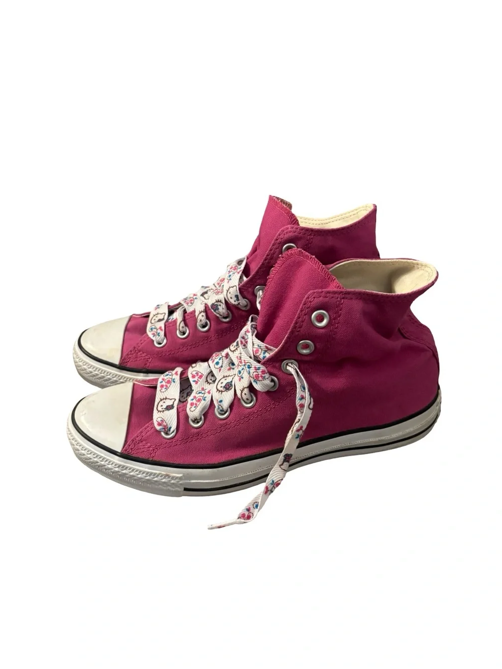 Converse Y2k High Top Magenta Hello Kitty Lases Casual Skater Sneakers Size 10 - Picture 4 of 9